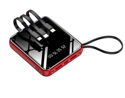 Four-Wire Mini Power Bank 20000 mAh New Fast Charge Digital Display Mobile Power Gift Customization Four-Wire Mini Power Bank 20000 mAh New Fast Charge Digital Display Mobile Power Gift Customization